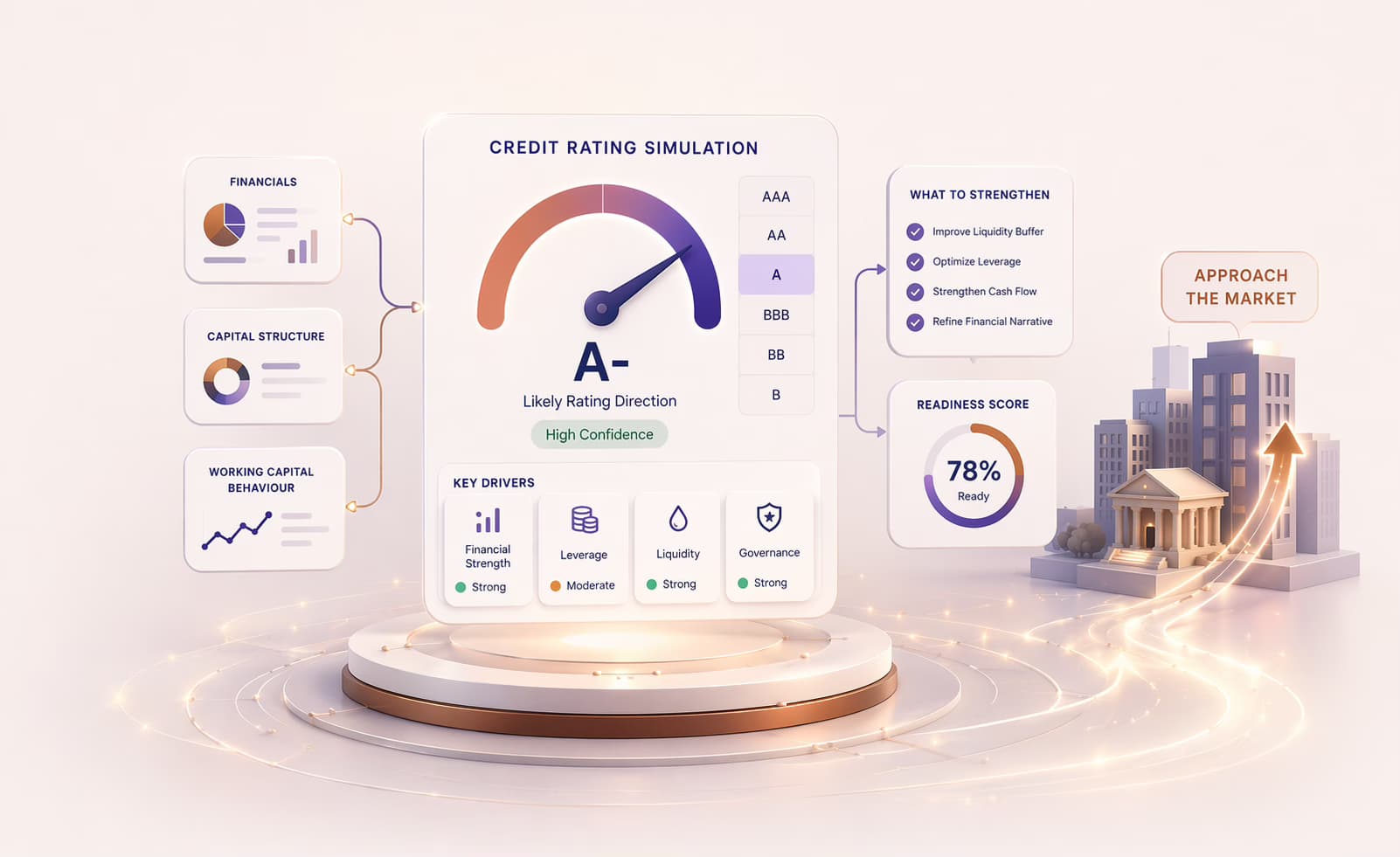 Credit Rating Simulation illustration